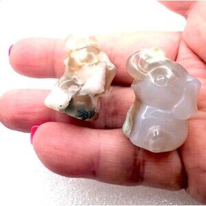 Flower Agate Elephant Carving - Your Choice